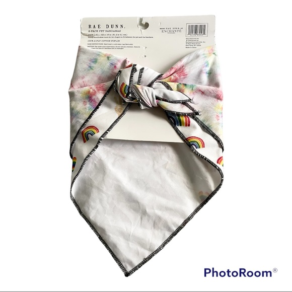 Rae Dunn 2 pack pet bandanas NWT! - Picture 2 of 2